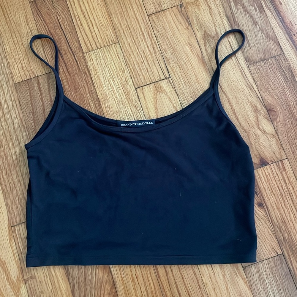 Brandy Melville suede black tank